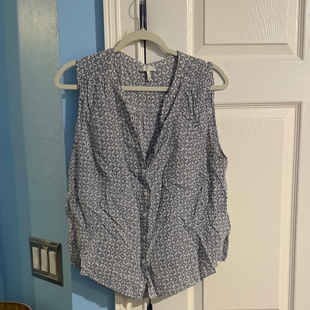 2/$15 Joie 100% silk blouse Sz.L. French
